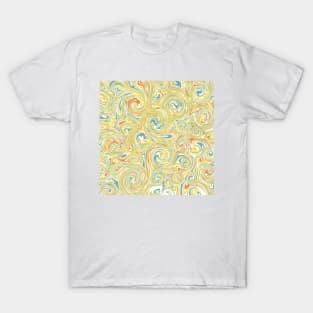 Abstract Liquid Circle-Yellow T-Shirt